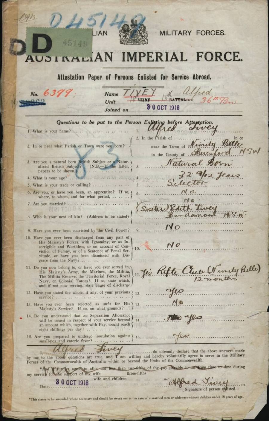 World War 1 Records