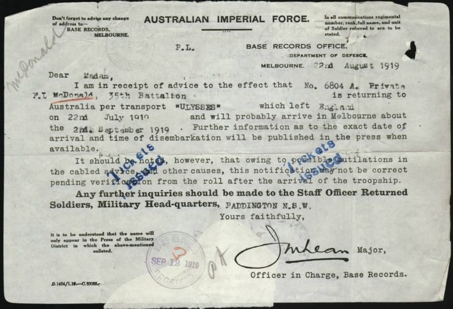 World War 1 Records