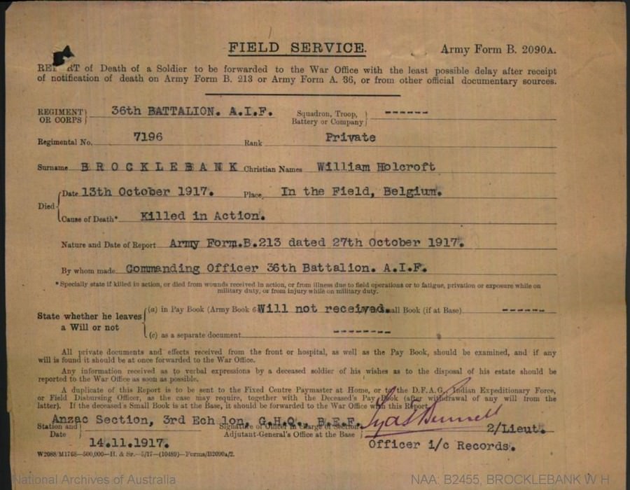 World War 1 Records