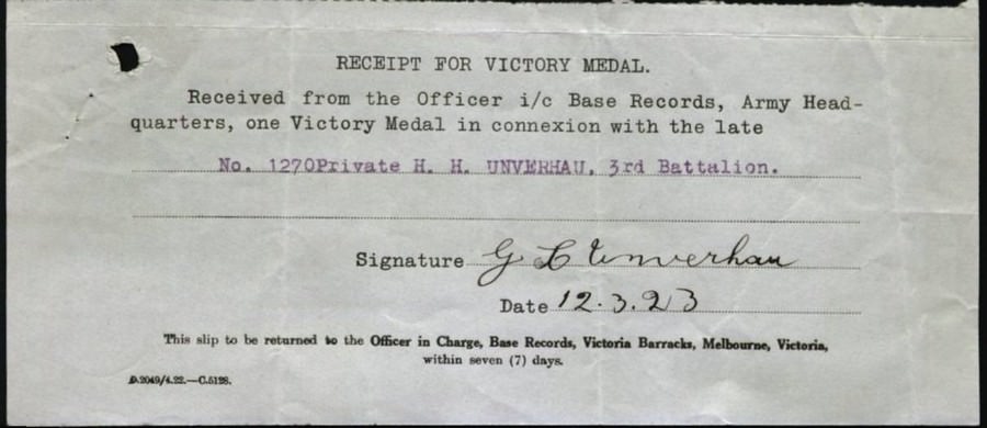 World War 1 Records