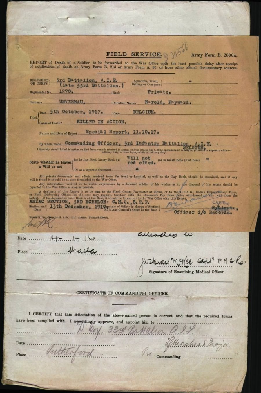 World War 1 Records