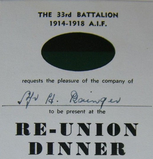 33rd Battalion Reunion