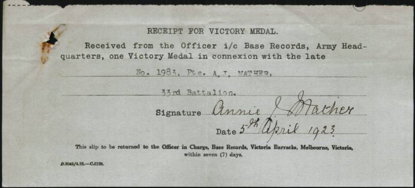 World War 1 Records