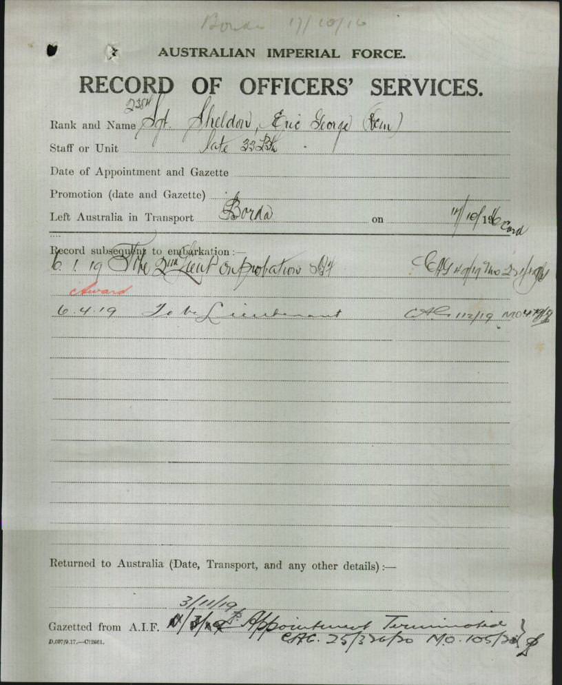 World War 1 Records