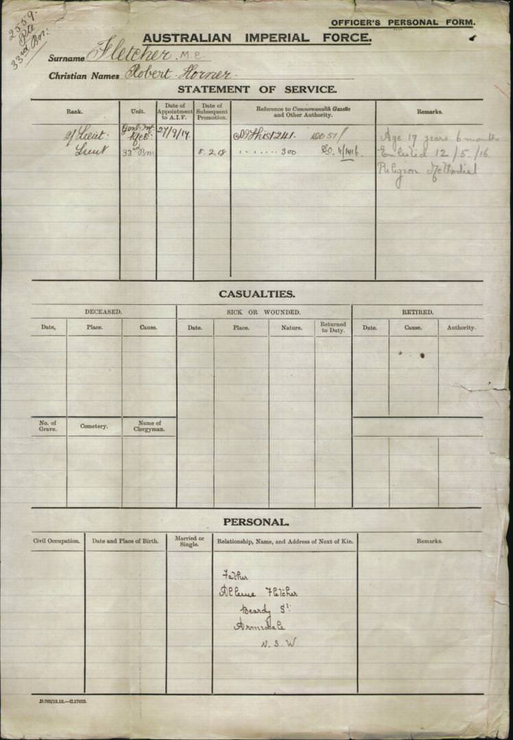 World War 1 Records