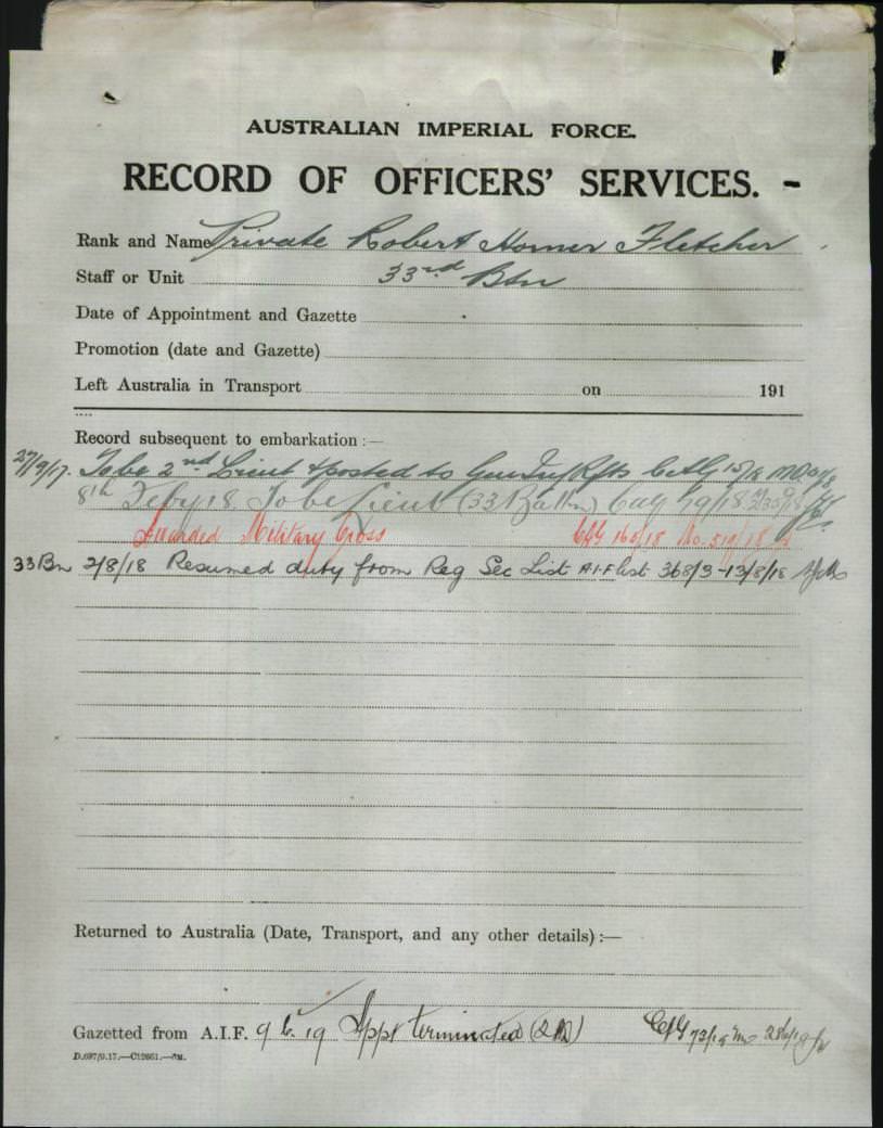 World War 1 Records