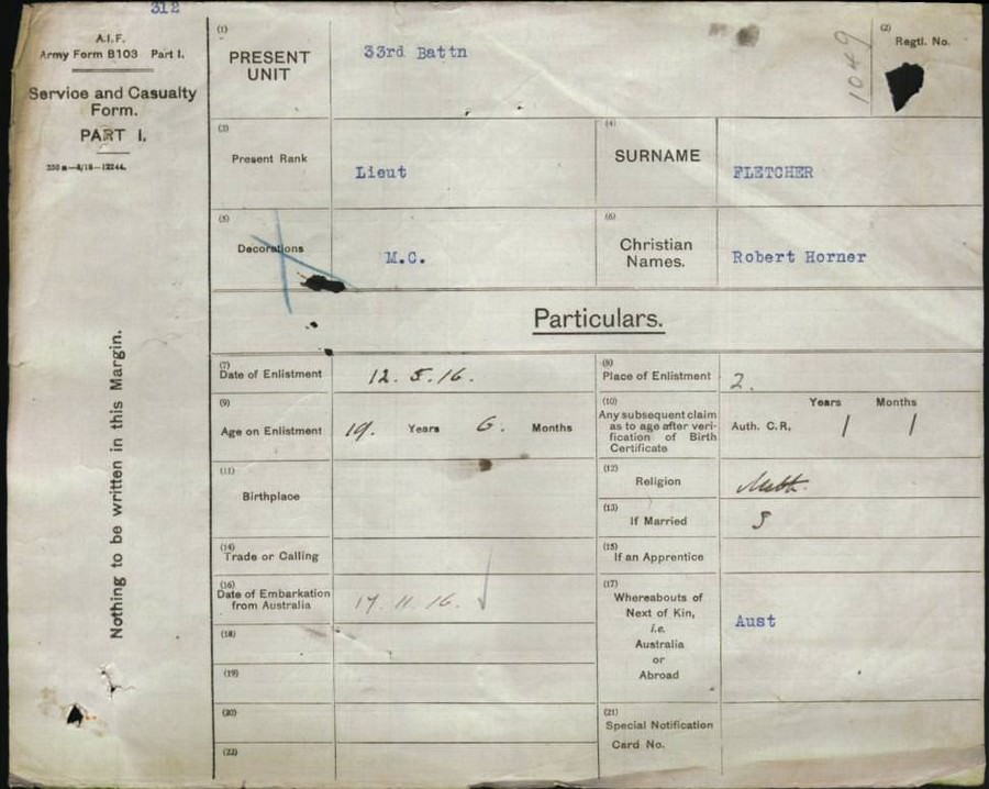 World War 1 Records