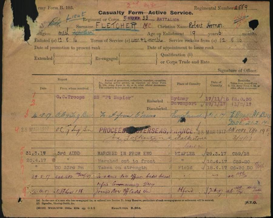 World War 1 Records