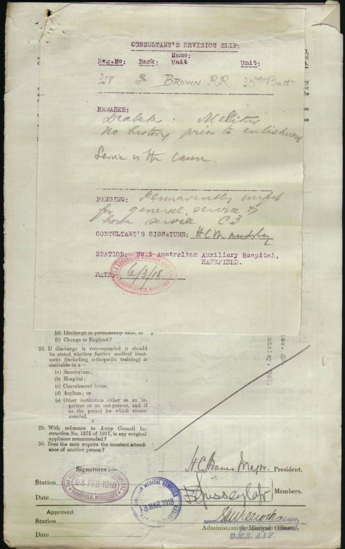 World War 1 Records