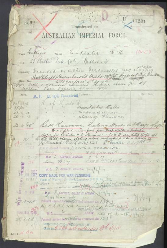 World War 1 Records