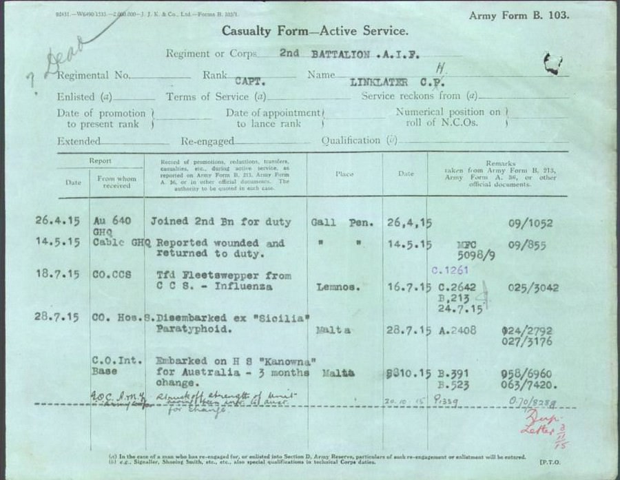 World War 1 Records