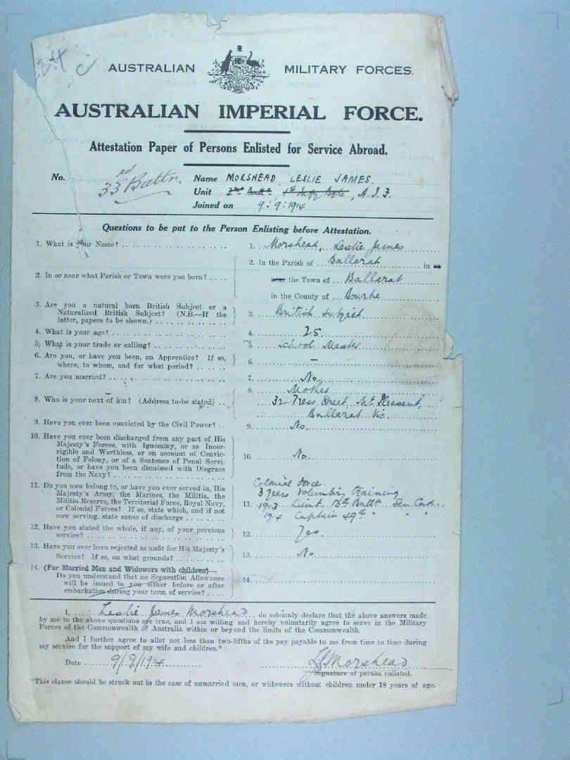 World War 1 Records