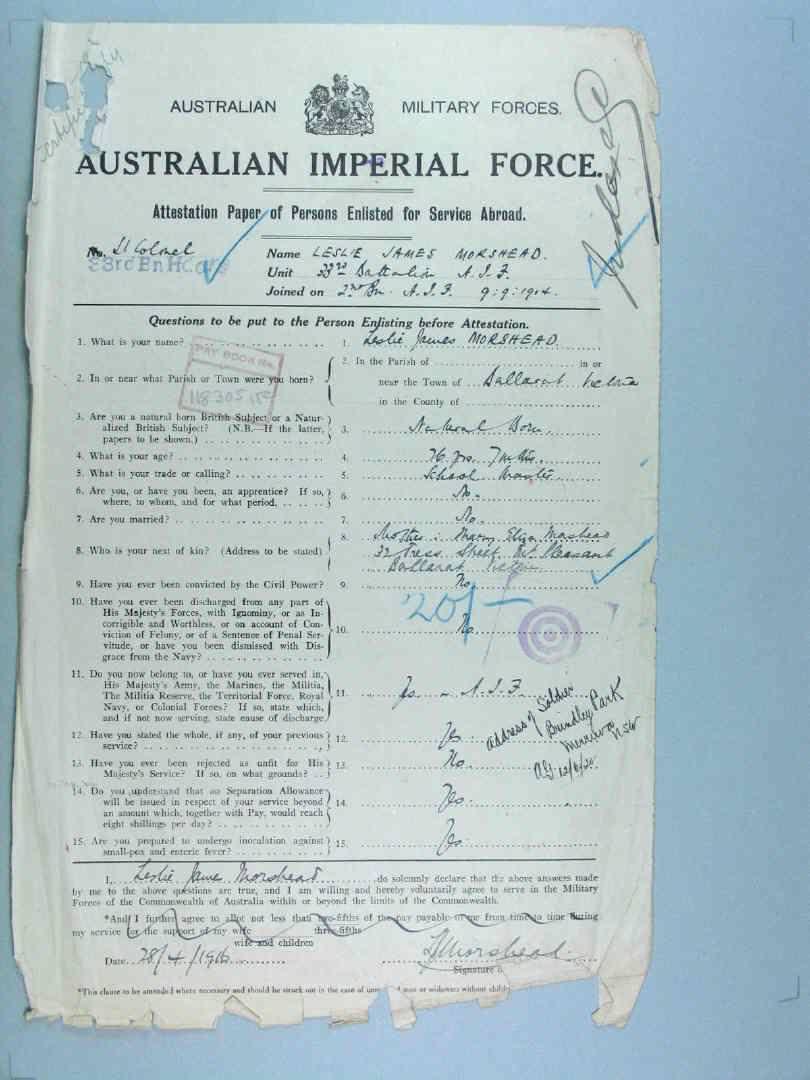 World War 1 Records