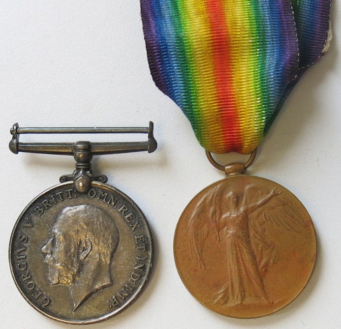 British War Medal:41453 and Victory Medal:40619 to PTE 1285 H MCGRATH 9TH L.T.M.B. A.I.F.