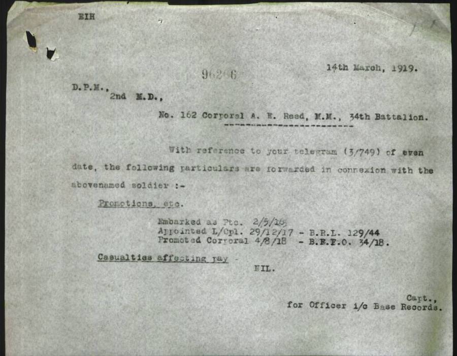 World War 1 Records