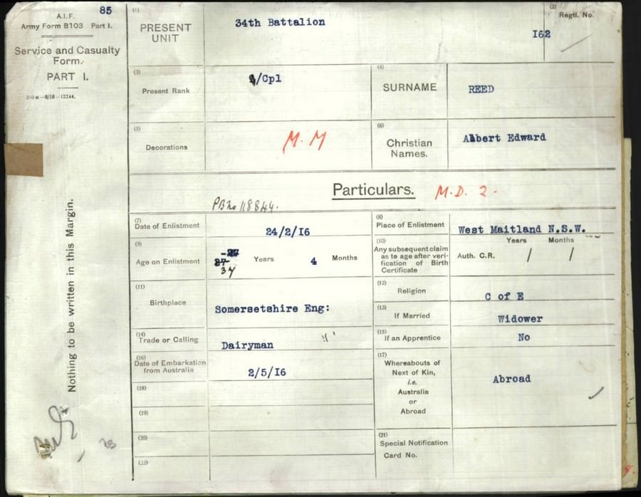 World War 1 Records