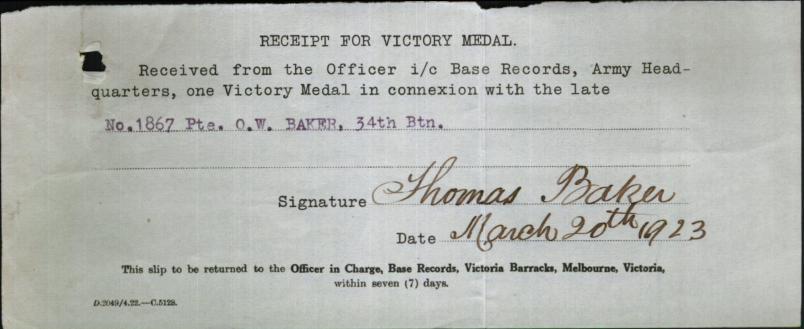 World War 1 Records