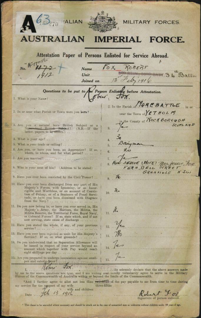 World War 1 Records