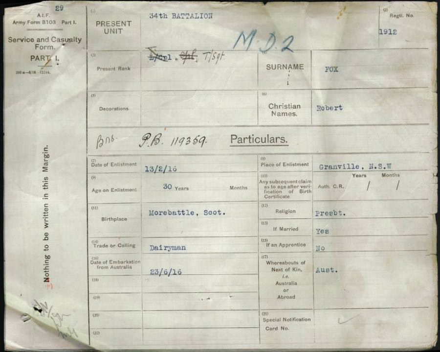 World War 1 Records