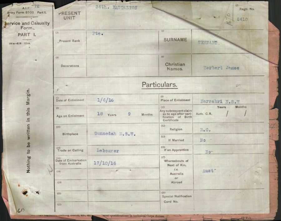 World War 1 Records