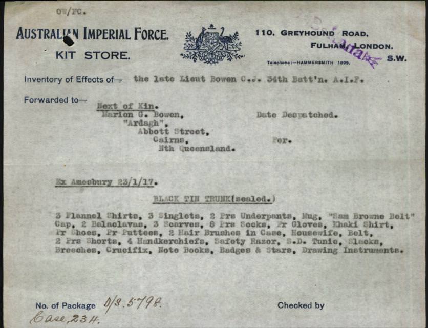 World War 1 Records