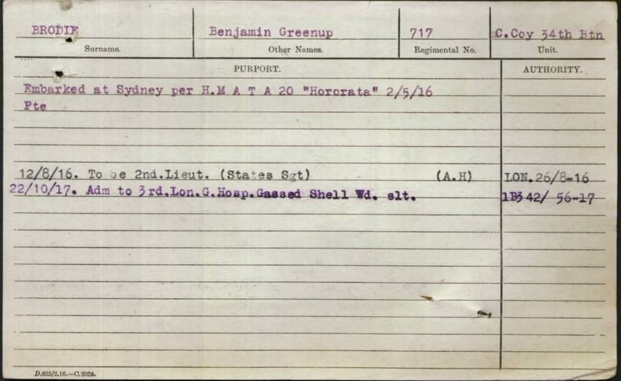 World War 1 Records