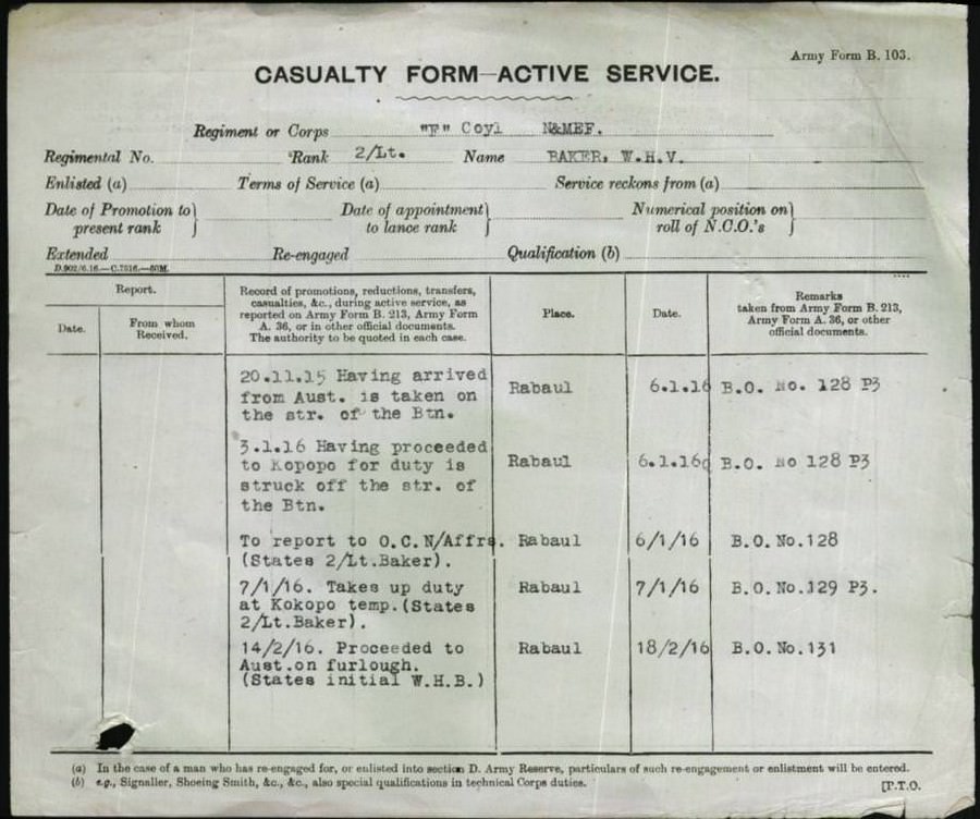 World War 1 Records