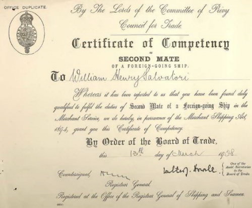 Certificate of Competency