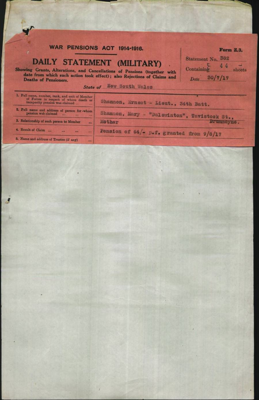 World War 1 Records