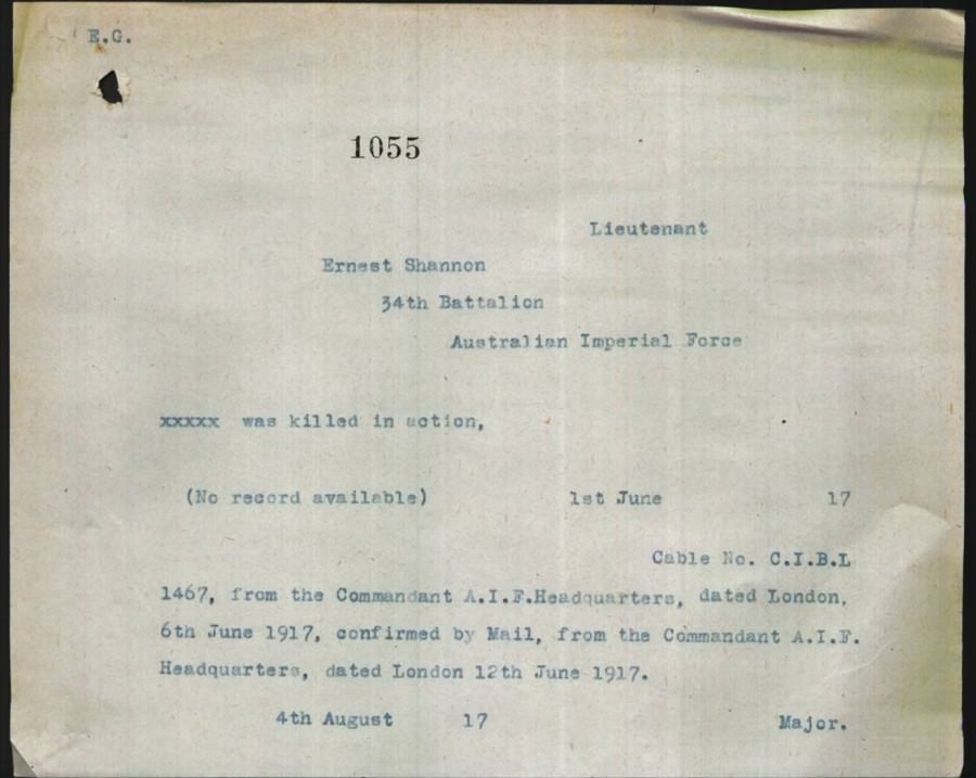 World War 1 Records