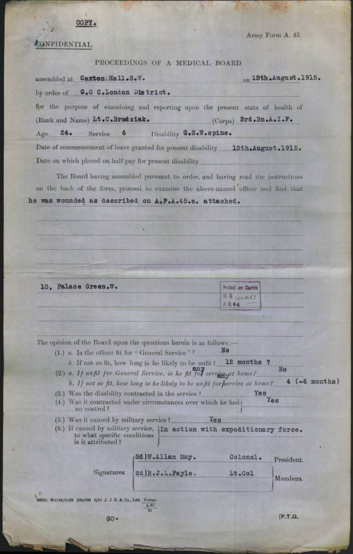 World War 1 Records