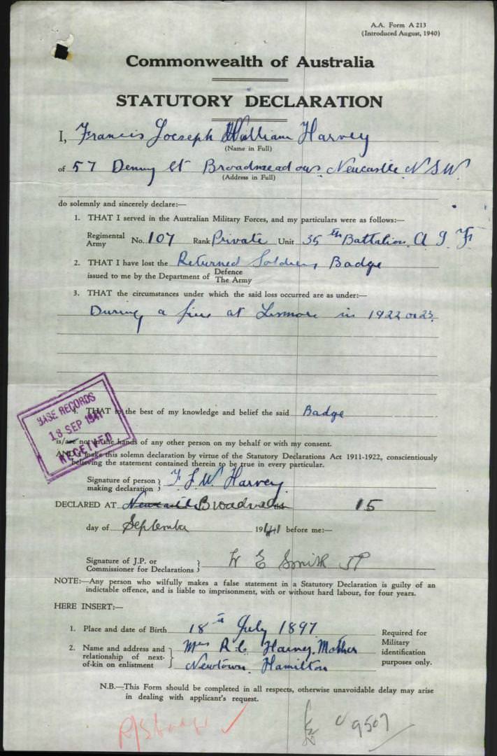 World War 1 Records