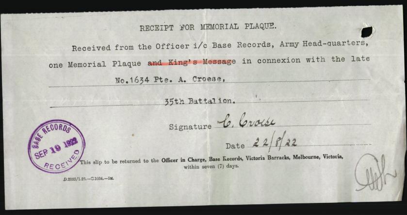 World War 1 Records