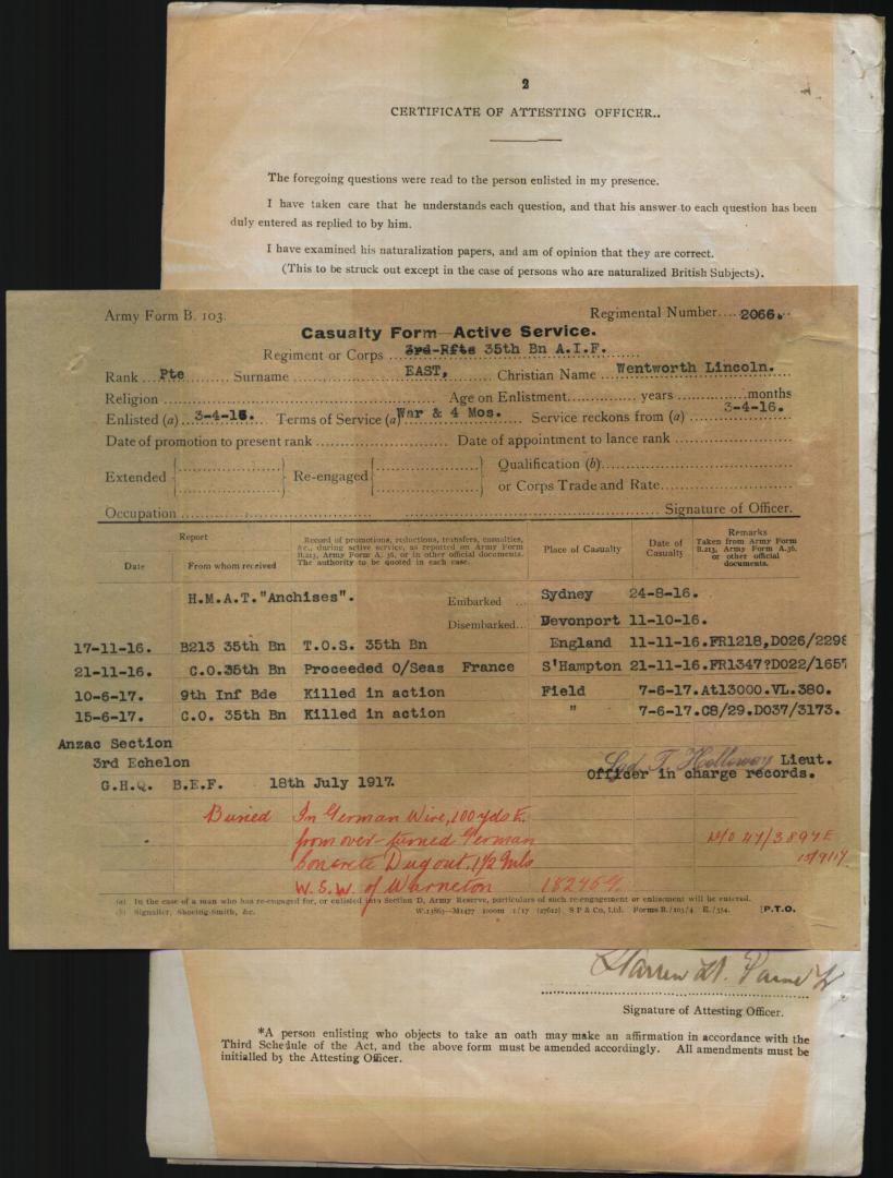 World War 1 Records