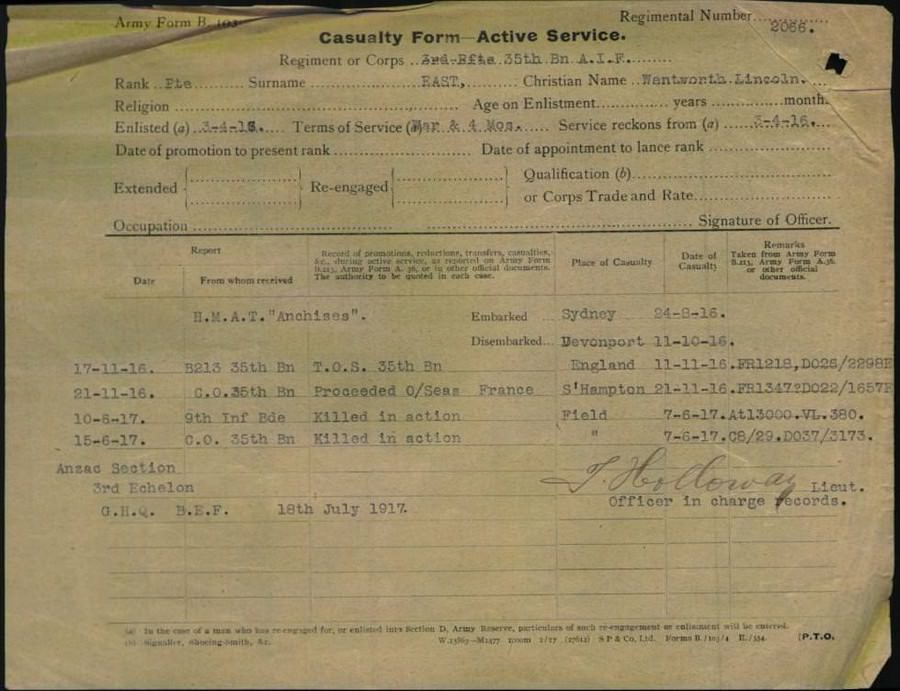 World War 1 Records