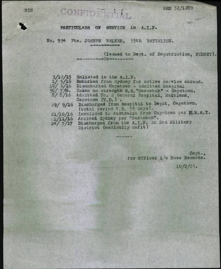 World War 1 Records