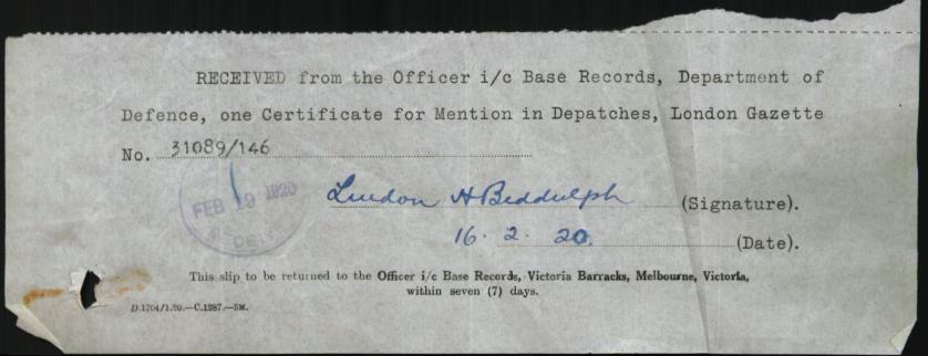 World War 1 Records