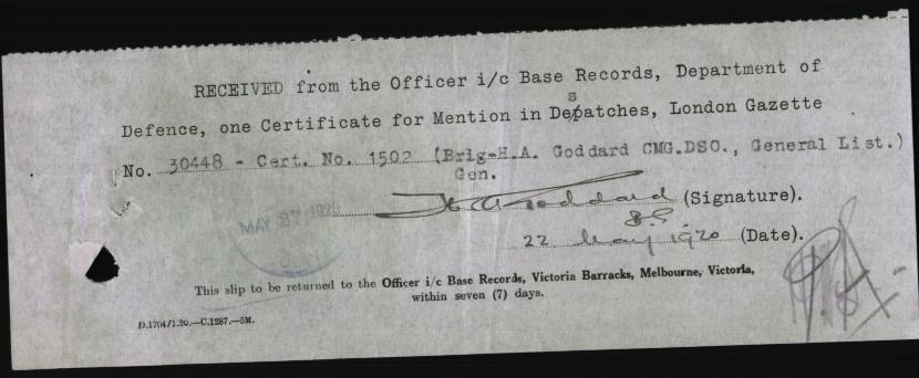 World War 1 Records