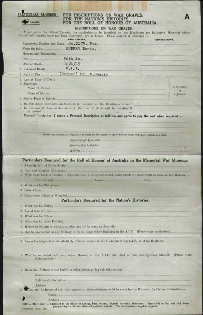 World War 1 Records