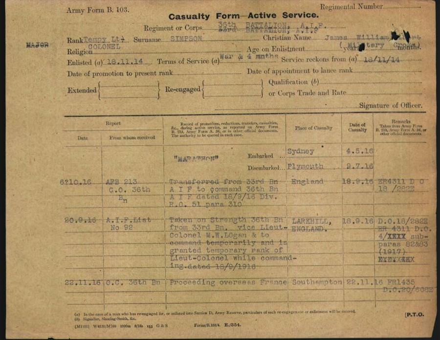 World War 1 Records