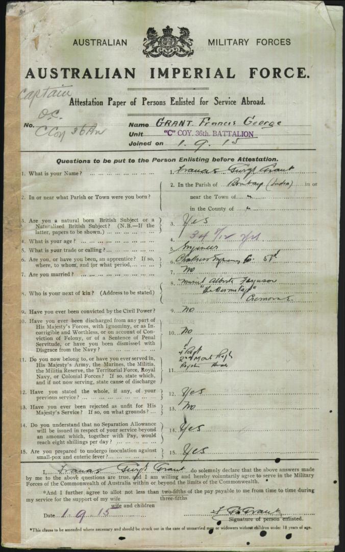 World War 1 Records