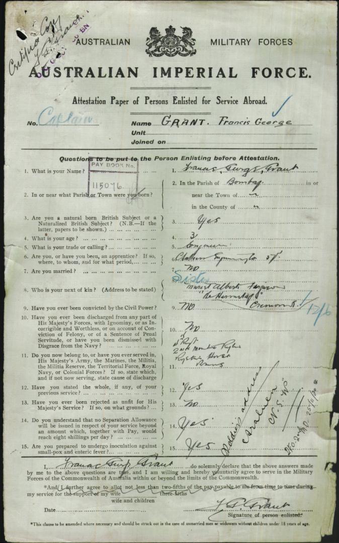 World War 1 Records