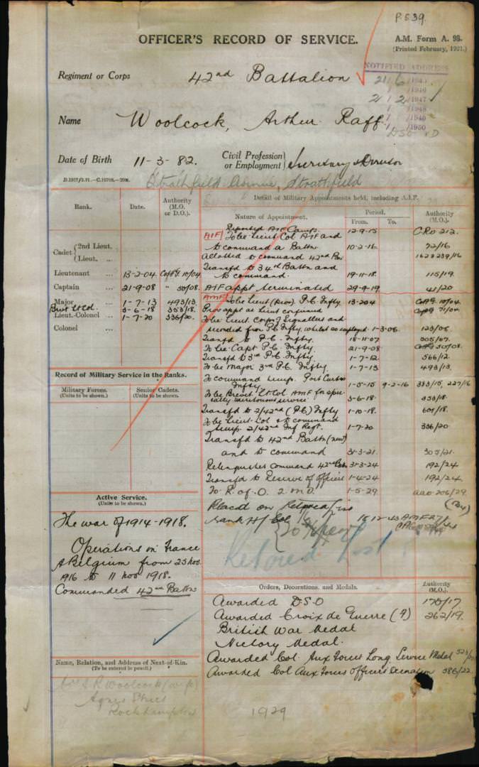 World War 1 Records