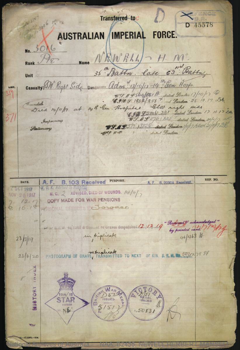 World War 1 Records