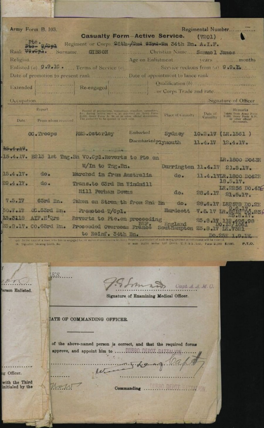 World War 1 Records