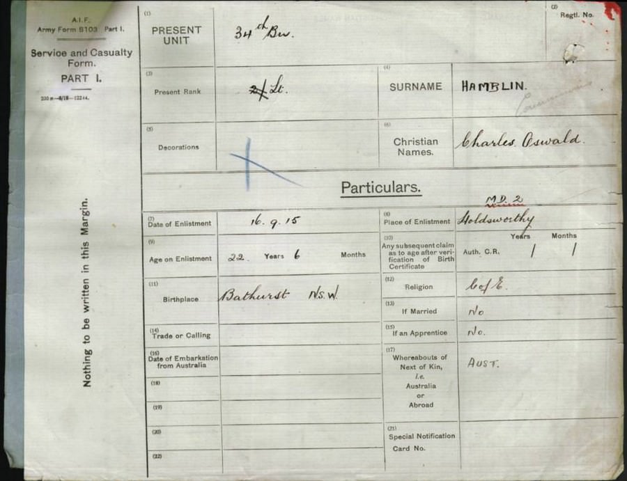 World War 1 Records