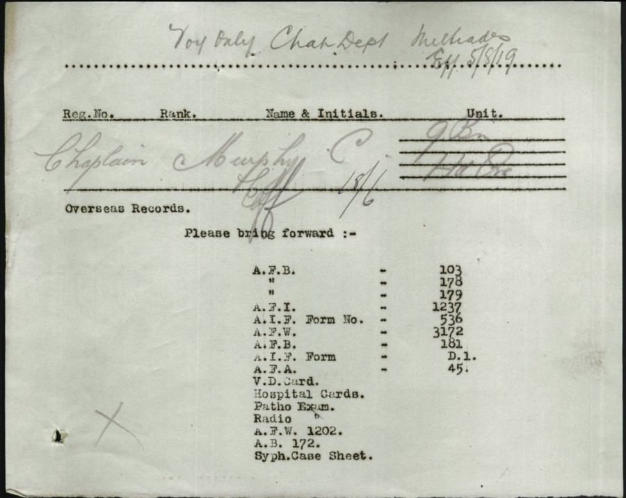 World War 1 Records