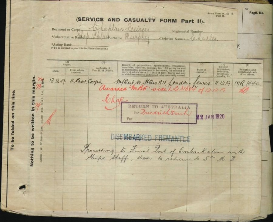 World War 1 Records