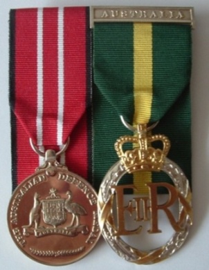 Australian Defence Medal and Efficiency Decoration to LT COL K.G.HARROWER