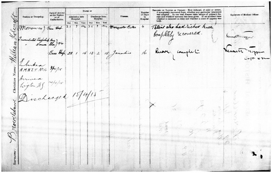 N.Z World War 1 Records